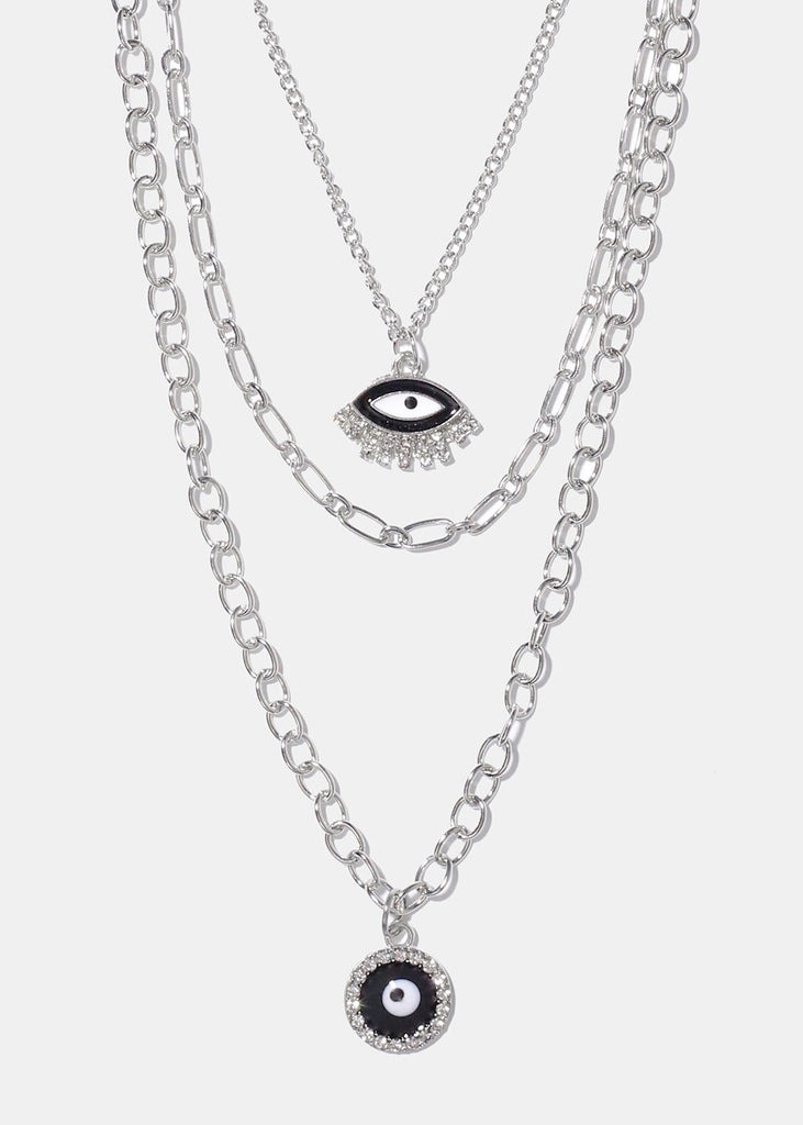 Layered Evil Eye Necklace  JEWELRY - Shop Miss A