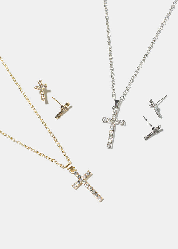 Cross Necklace with Earrings  JEWELRY - Shop Miss A