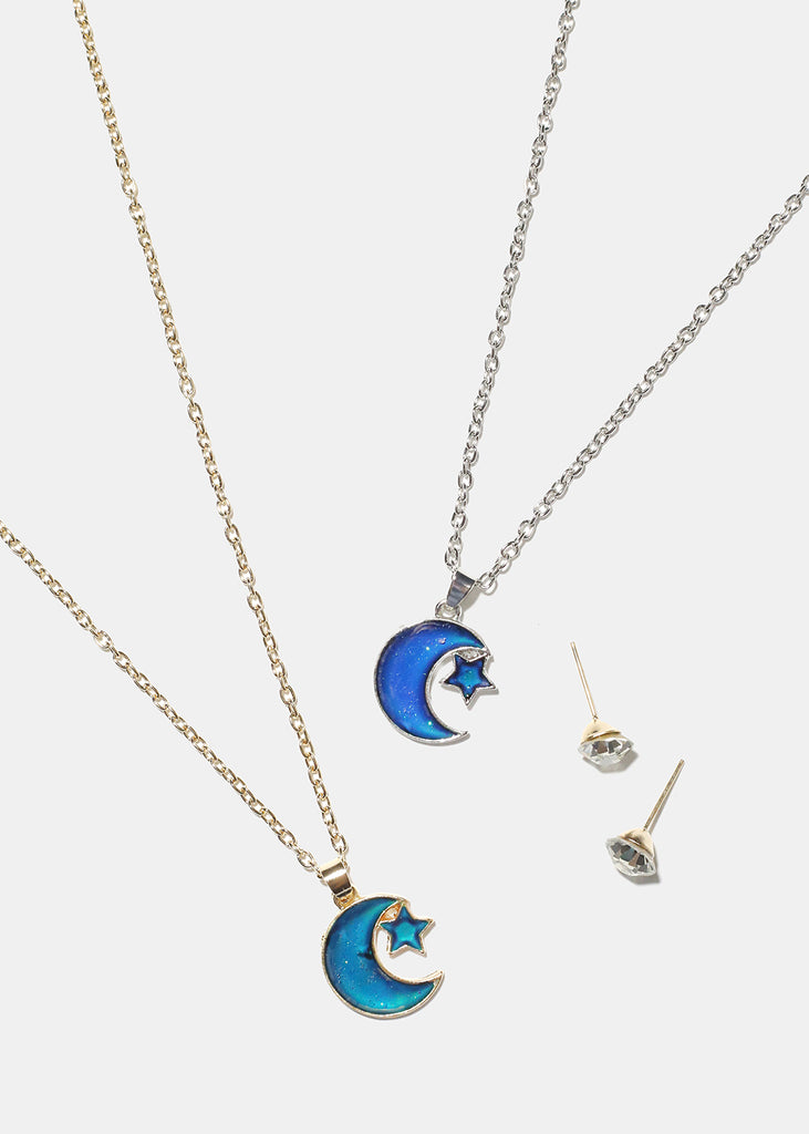Crescent Moon Mood Necklace  JEWELRY - Shop Miss A