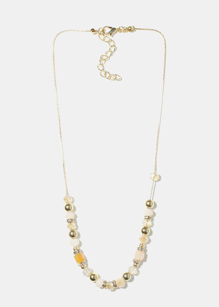 Beaded Stone Necklace  JEWELRY - Shop Miss A