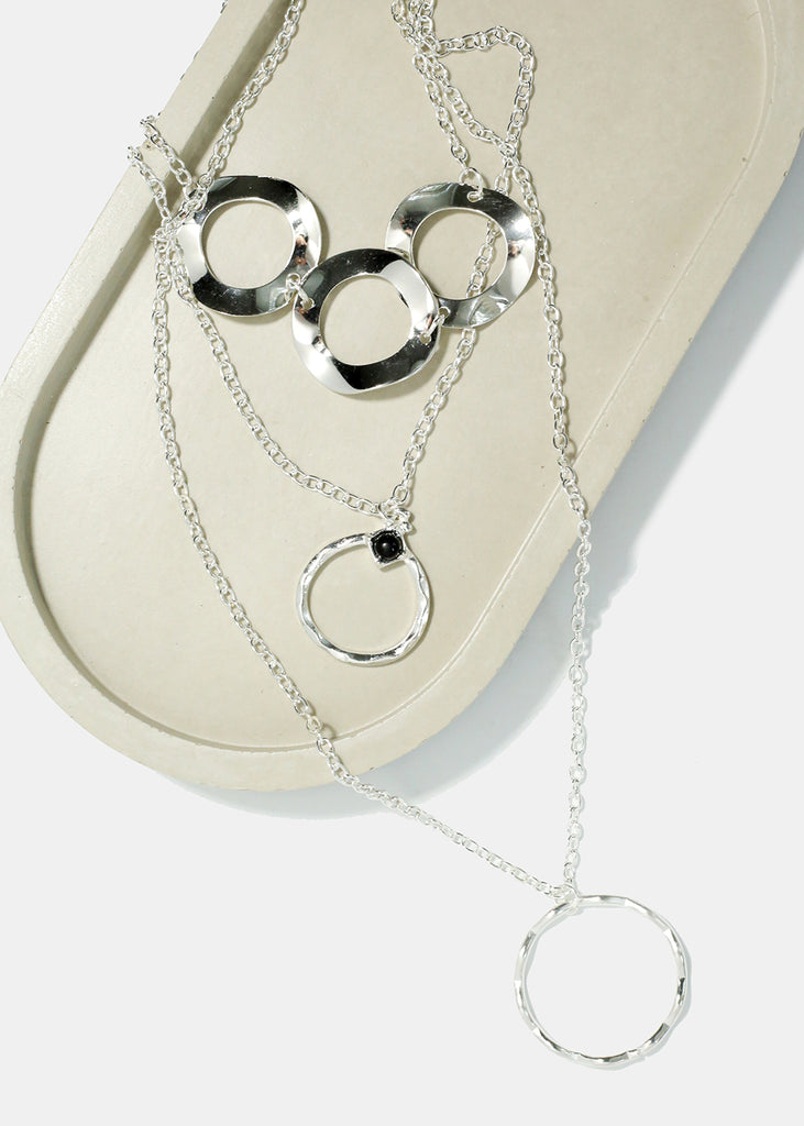 Silver Necklace with Circles  JEWELRY - Shop Miss A