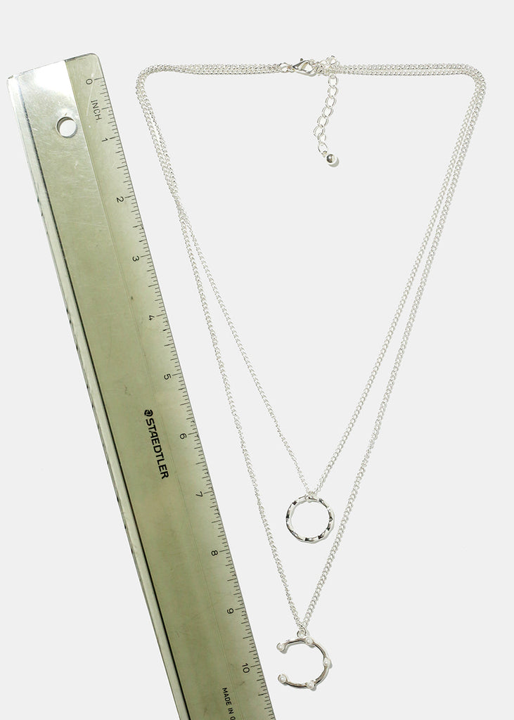 Silver Necklace with Open Circle  JEWELRY - Shop Miss A