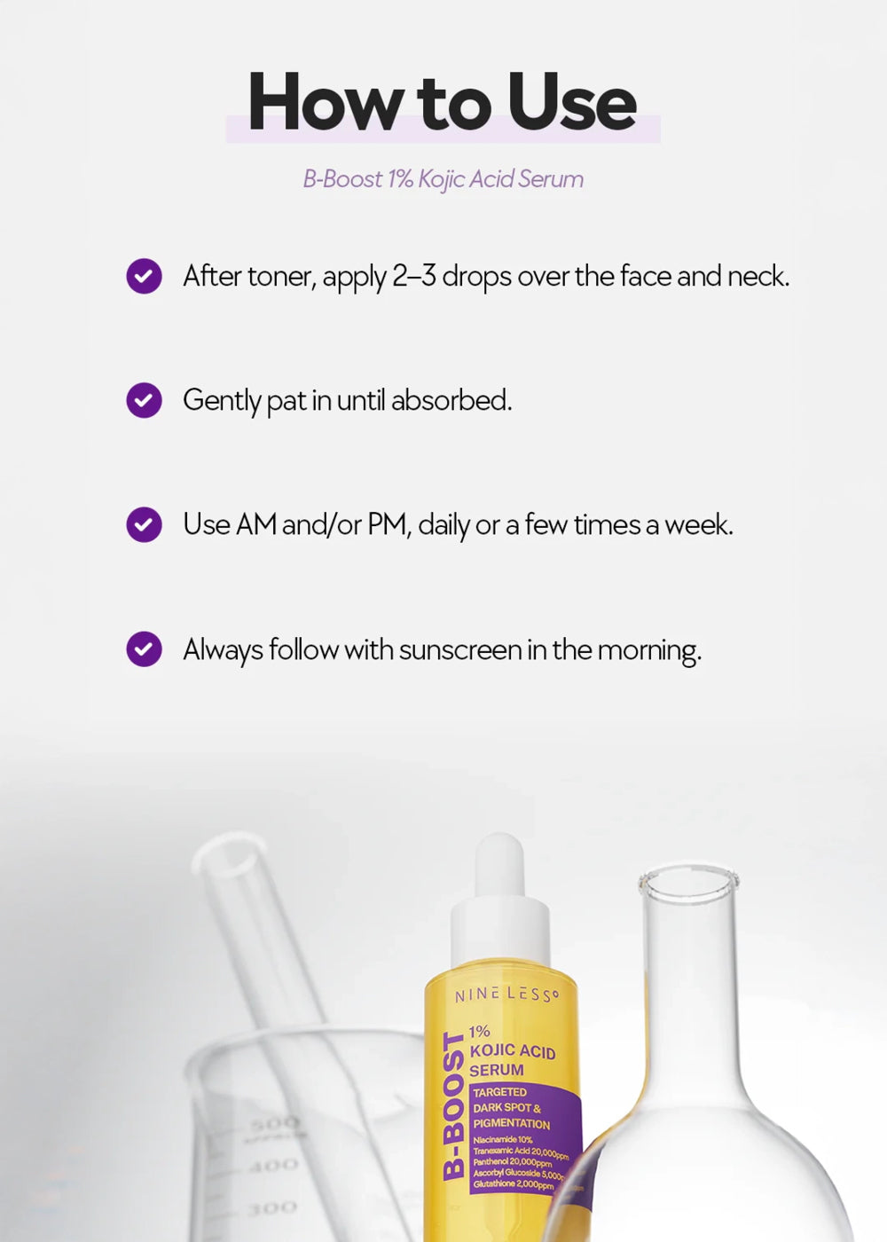 NINELESS B-Boost 1% Kojic Acid Serum 30ml – Shop Miss A
