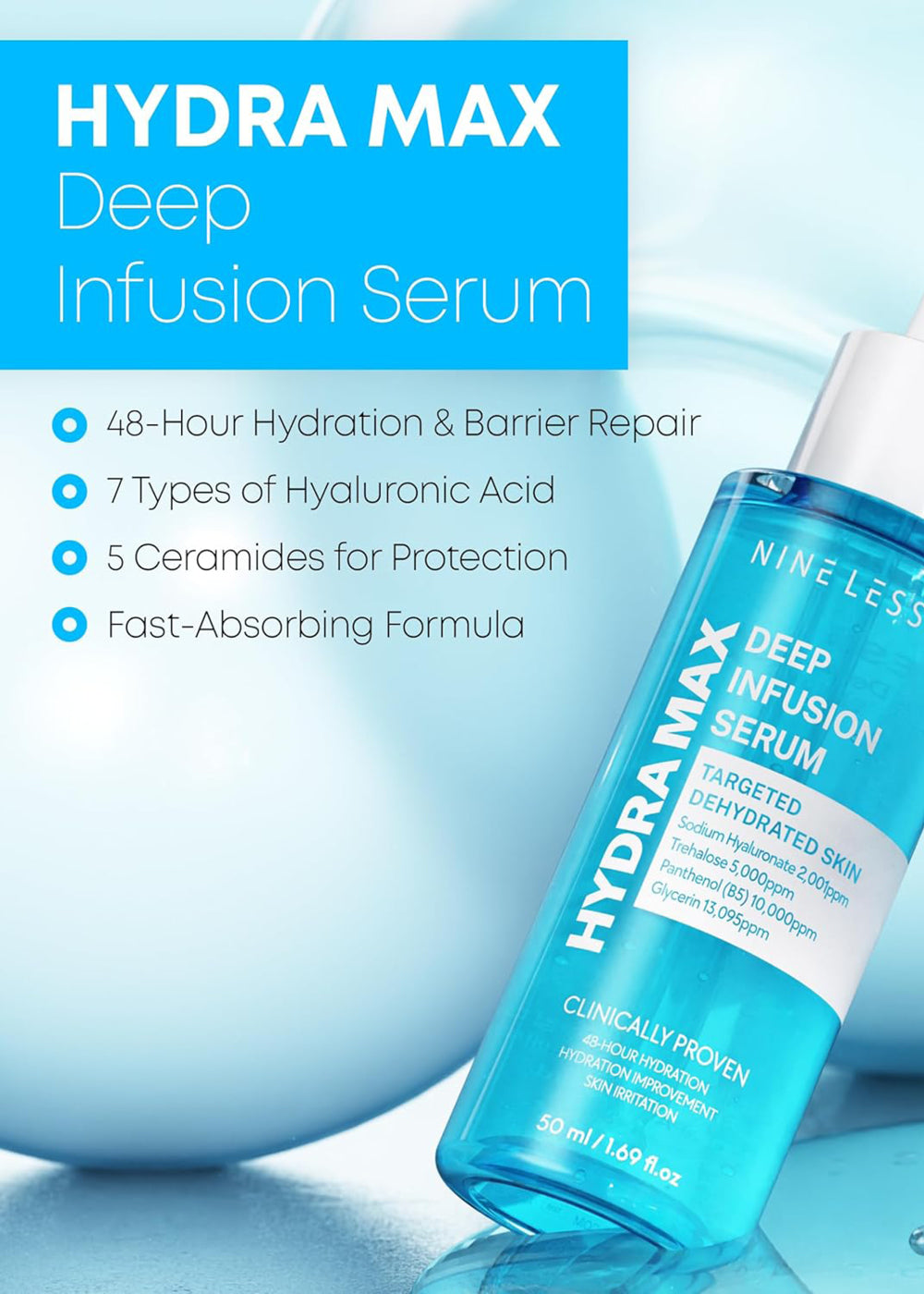 NINELESS Hydra-Max Deep Infusion Serum 50ml – Shop Miss A