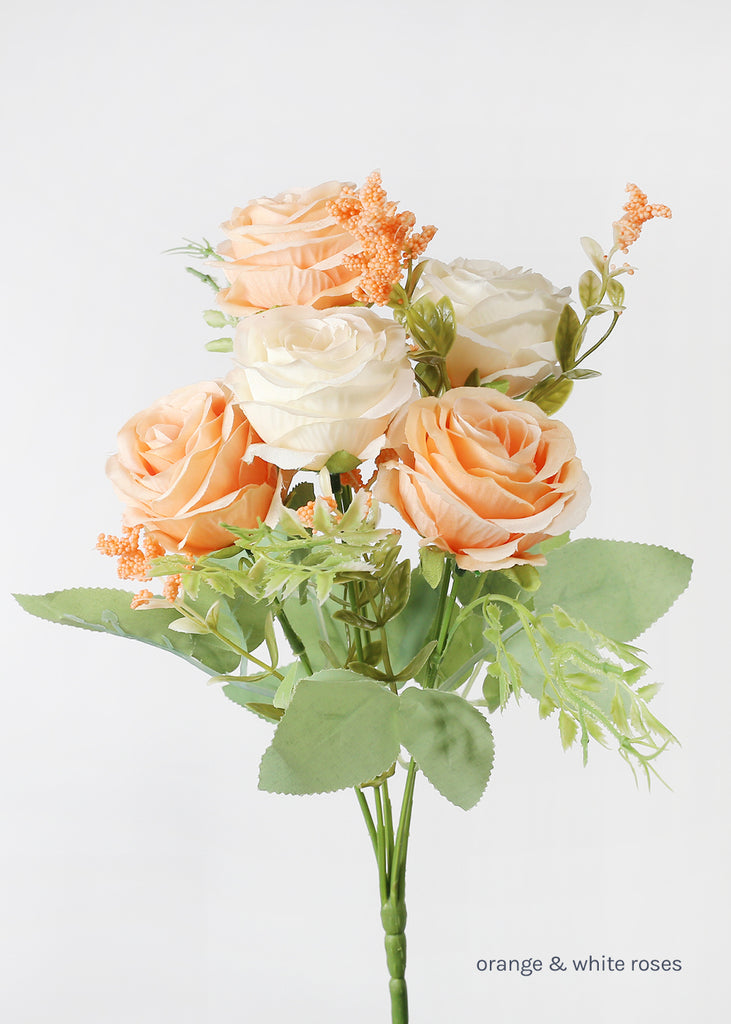 Official Key Items Artificial Flowers - Orange & White Roses  LIFE - Shop Miss A
