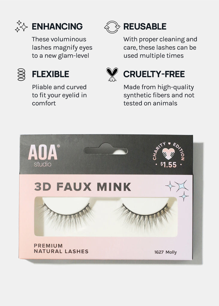 Paw Paw: 3D Faux Mink Lashes - Molly  COSMETICS - Shop Miss A