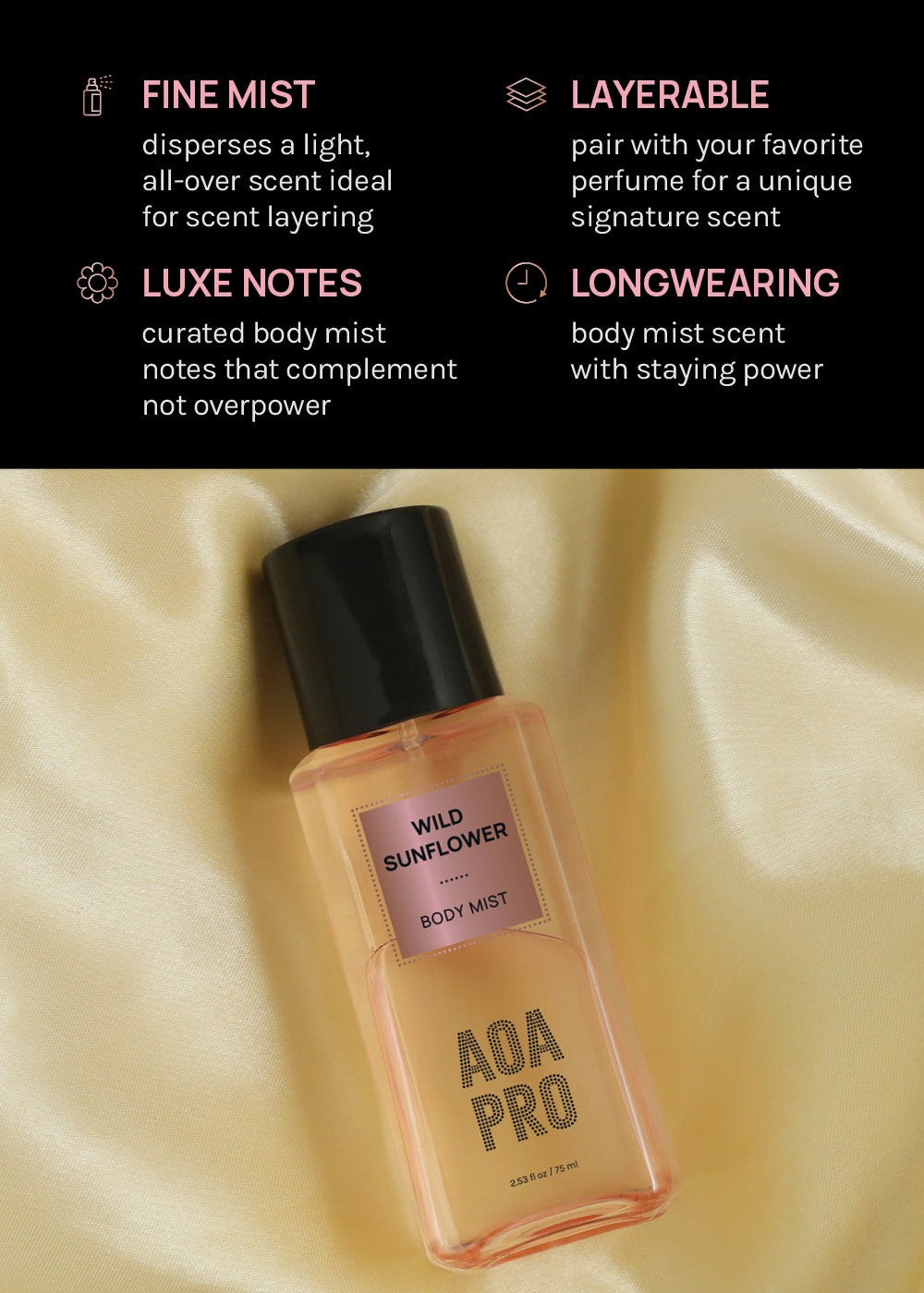 AOA Pro Wild Sunflower Body Mist – Shop Miss A