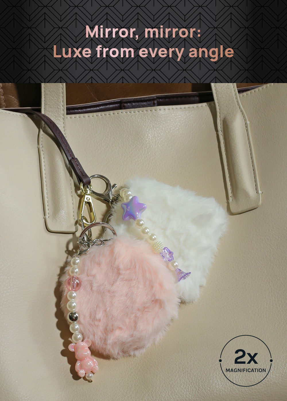 ALD1 韓国 POPUP ファーポーチ　トレカ付 シンロン AOA Pro Double-Sided Compact Mirror – Fluffy Keychain – Shop Miss A