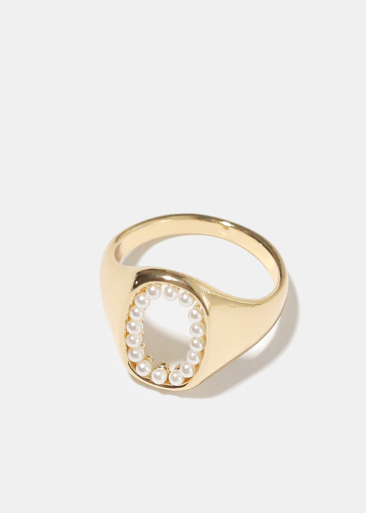 Open Pearl Signet Ring 7/Oval JEWELRY - Shop Miss A