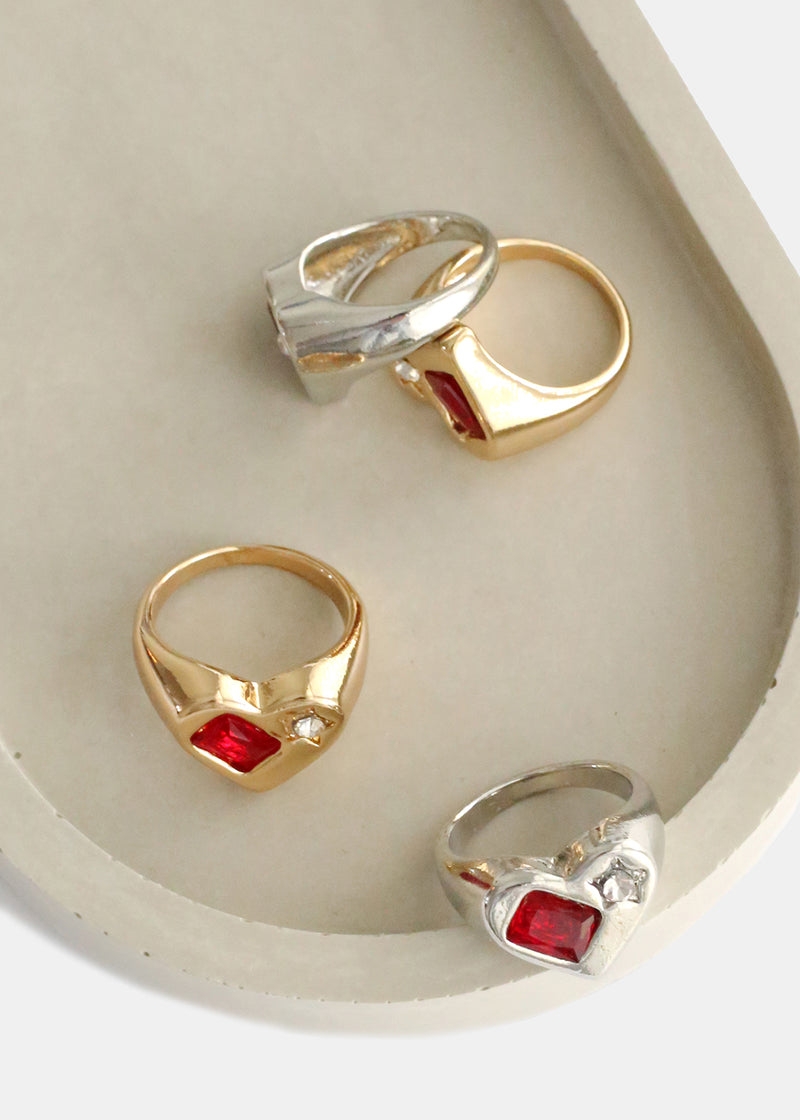 Red Gem & Star Ring  JEWELRY - Shop Miss A