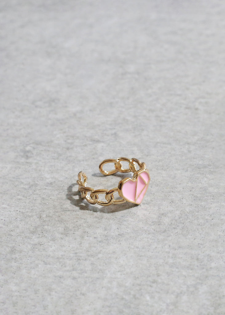 Adjustable Heart Ring G. Light Pink JEWELRY - Shop Miss A