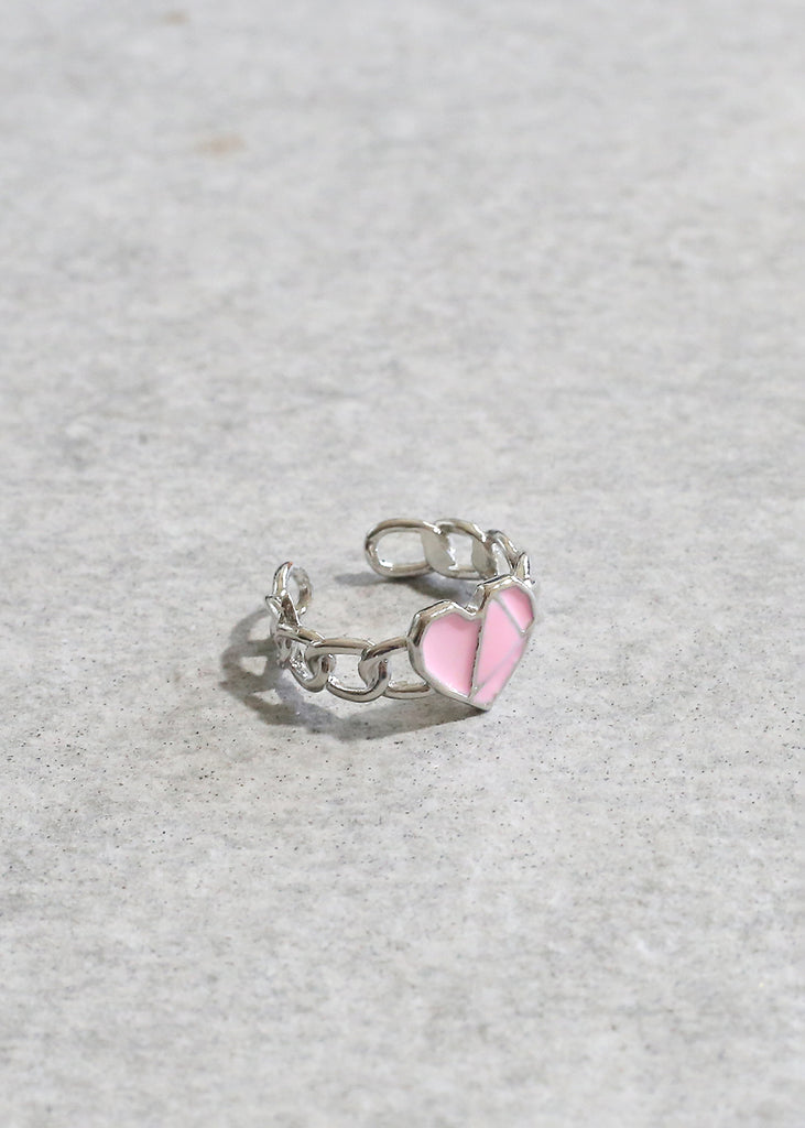 Adjustable Heart Ring S. Light Pink JEWELRY - Shop Miss A