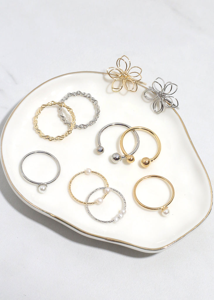 5 Piece Flower Ring Set  JEWELRY - Shop Miss A