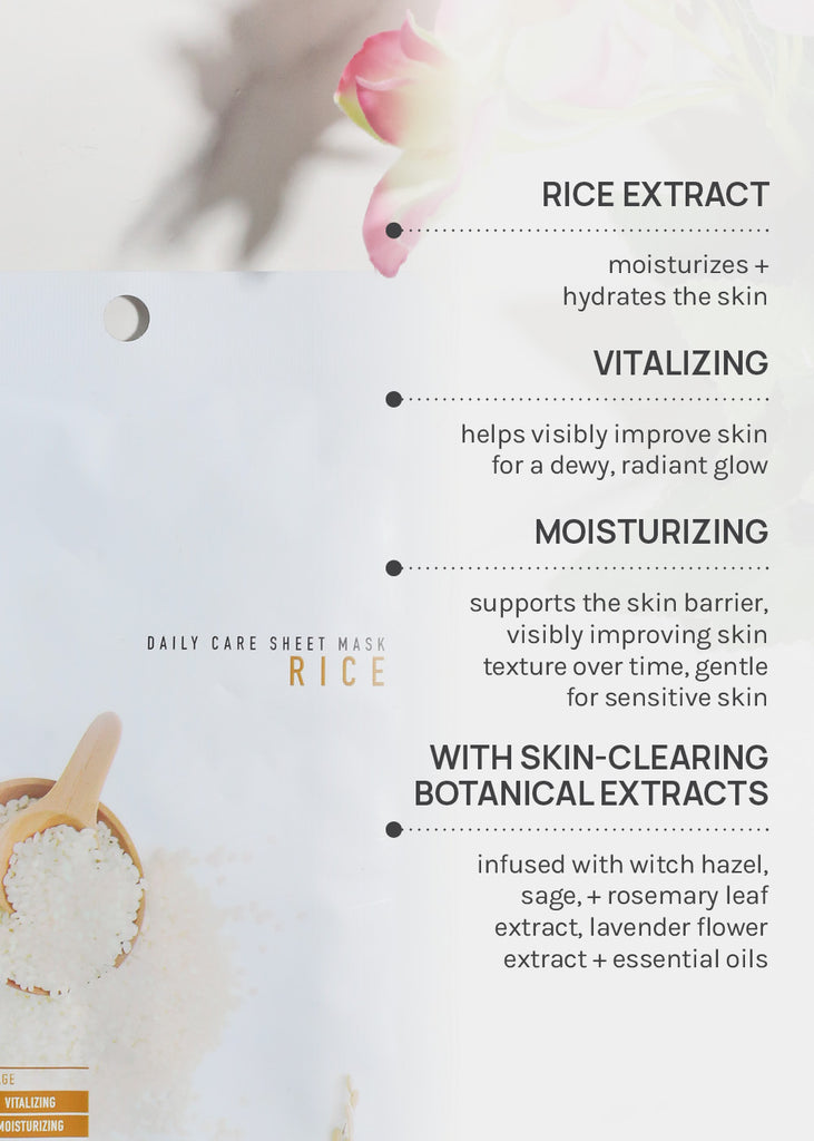 AOA Skin Rice Daily Care Sheet Mask Skincare - Shop Miss A