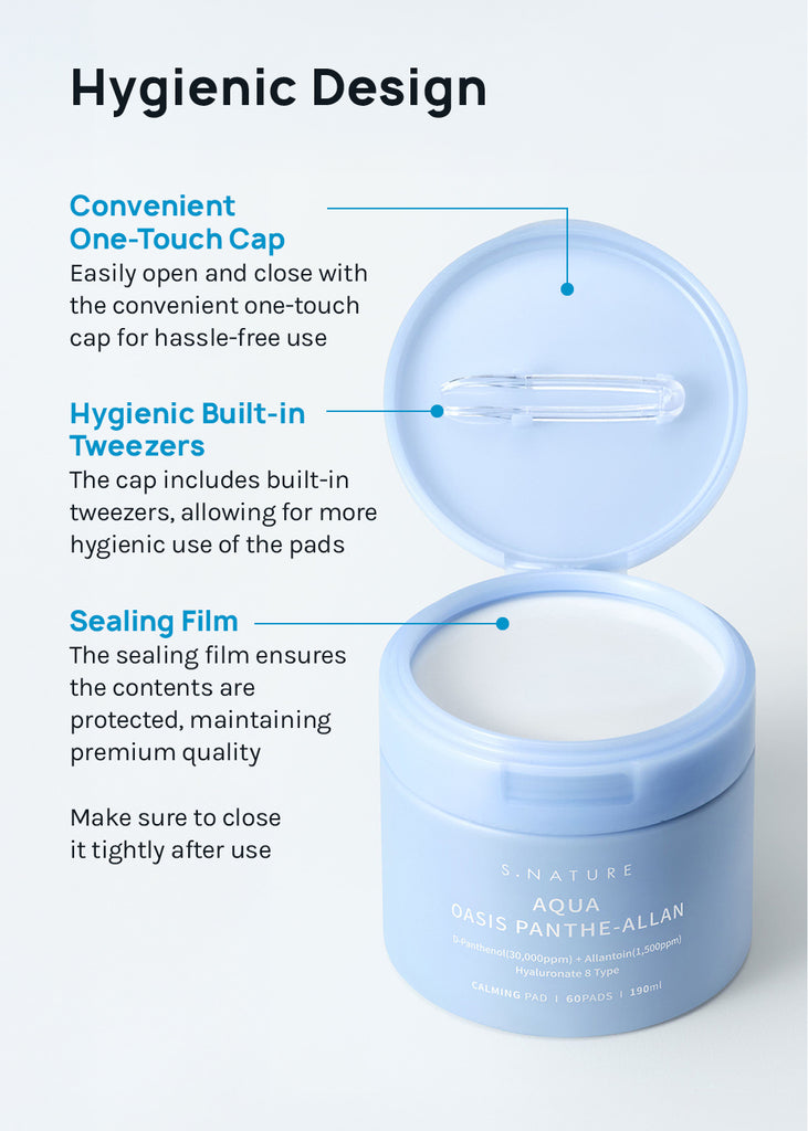 S.NATURE Aqua Oasis Panthe-Allan Calming Pad (60 Pads) Seoul Scandal - Shop Miss A