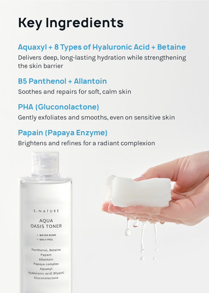 S.NATURE Aqua Oasis Toner 300ml Seoul Scandal - Shop Miss A