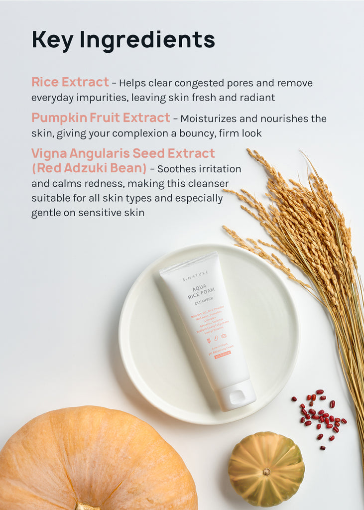 S.NATURE Aqua Rice Foam Cleanser 80ml Seoul Scandal - Shop Miss A