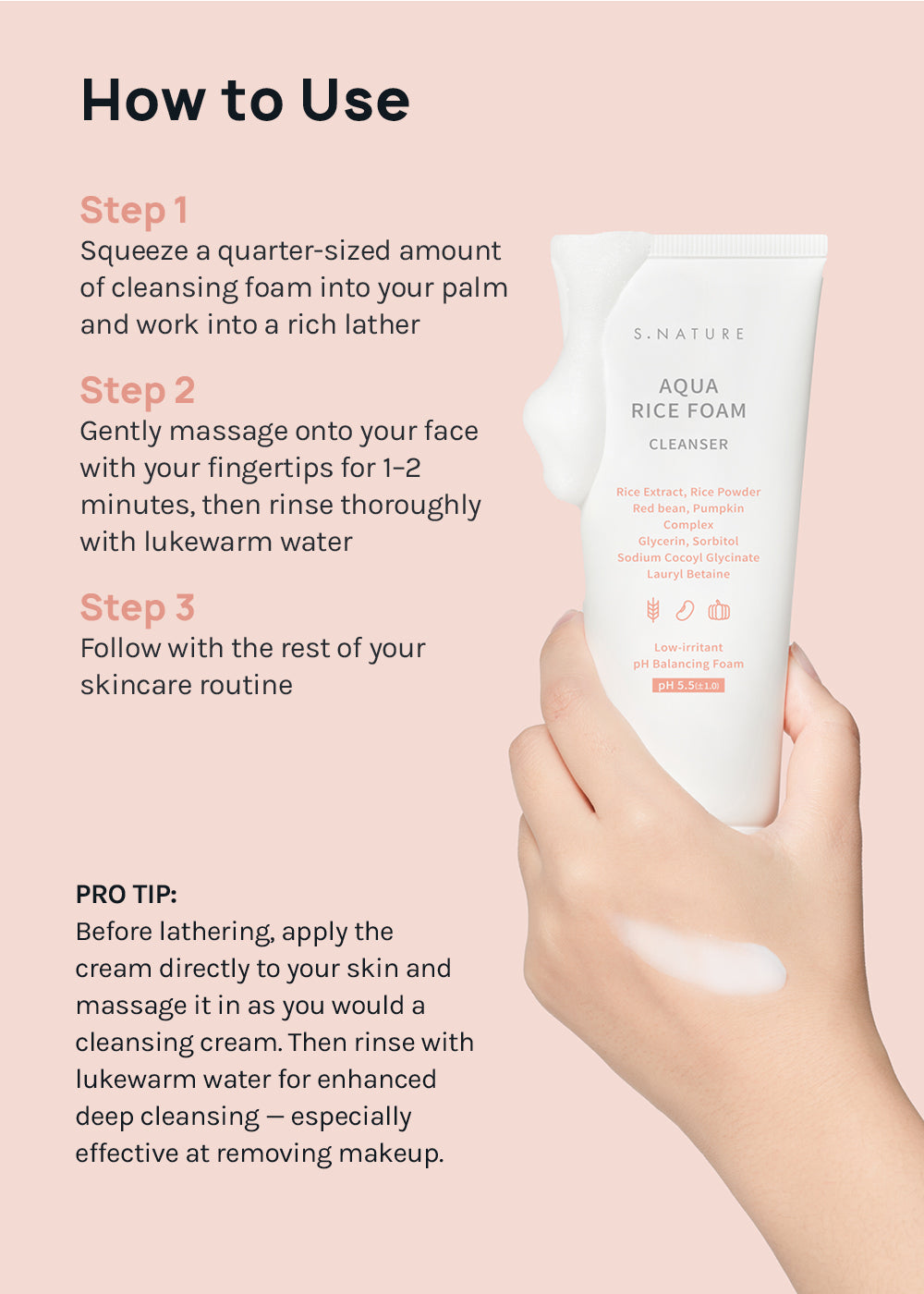 S.NATURE Aqua Rice Foam Cleanser 80ml – Shop Miss A