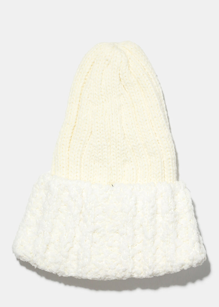 Winter Knit Beanie White ACCESSORIES - Shop Miss A