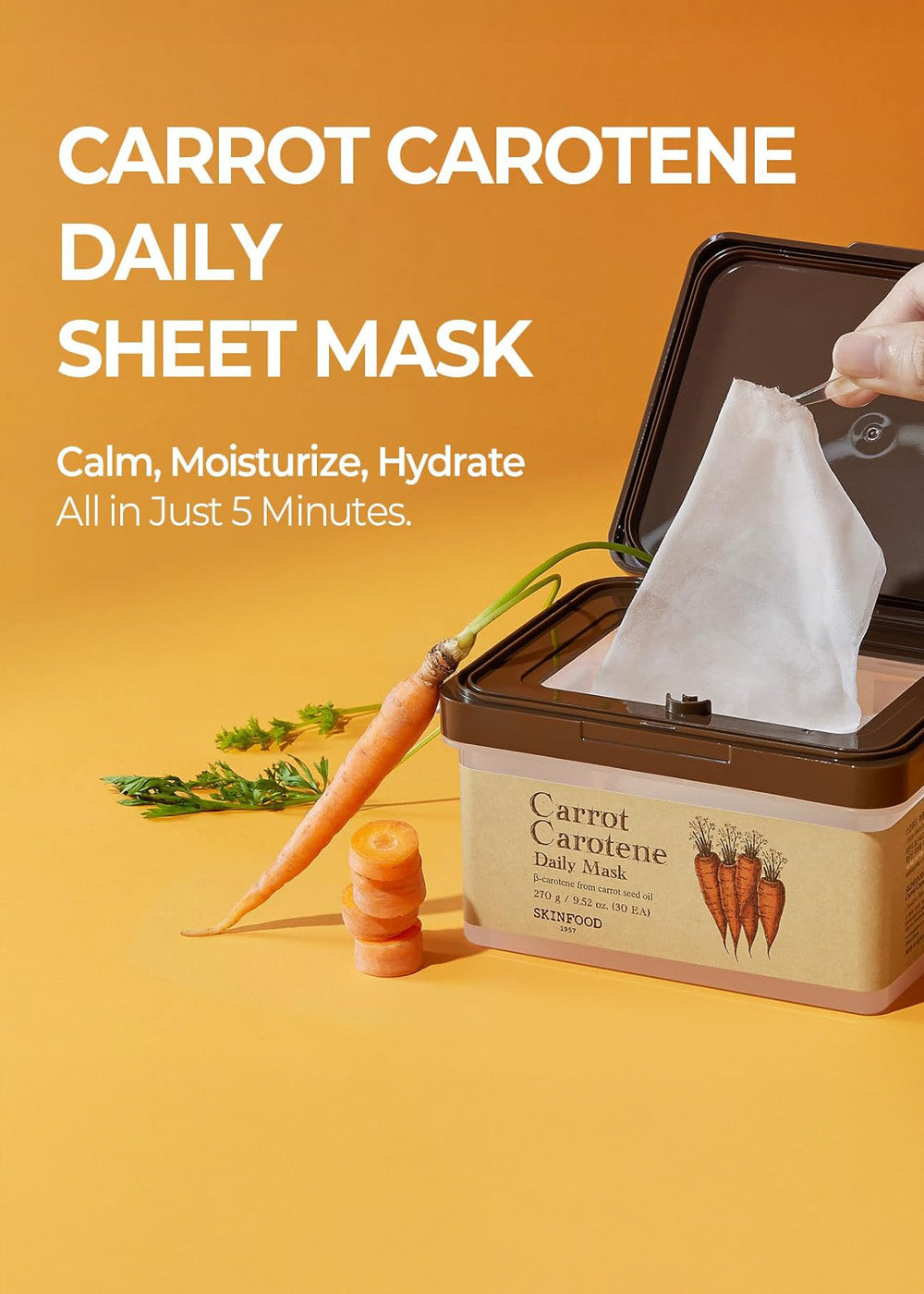 SKINFOOD Carrot Carotene Daily Mask (30 Masks) – Shop Miss A