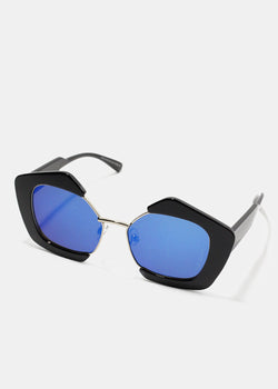 Reflective Sunglasses - Black/Blue  ACCESSORIES - Shop Miss A