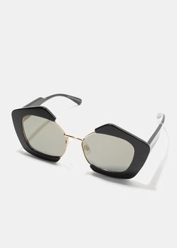 Reflective Sunglasses - Black/Gold  ACCESSORIES - Shop Miss A