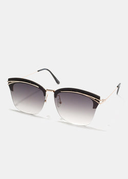 Square Sunglasses - Black/Gold  ACCESSORIES - Shop Miss A