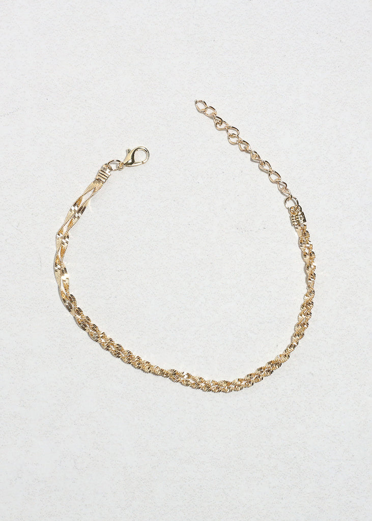 2 Layered Rope Chain Anklet JEWELRY - Shop Miss A