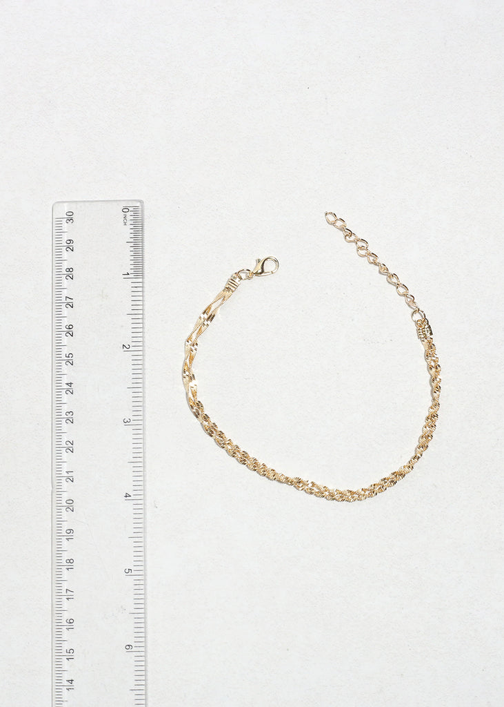 2 Layered Rope Chain Anklet JEWELRY - Shop Miss A
