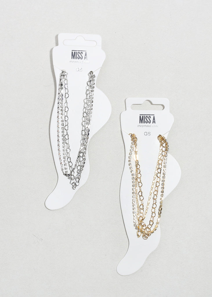 Triple - Layered Chain Anklet JEWELRY - Shop Miss A