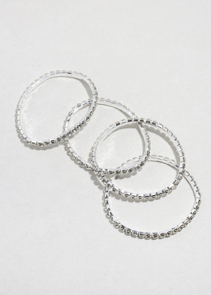 4 PC Rhinestone Bracelet Set JEWELRY - Shop Miss A
