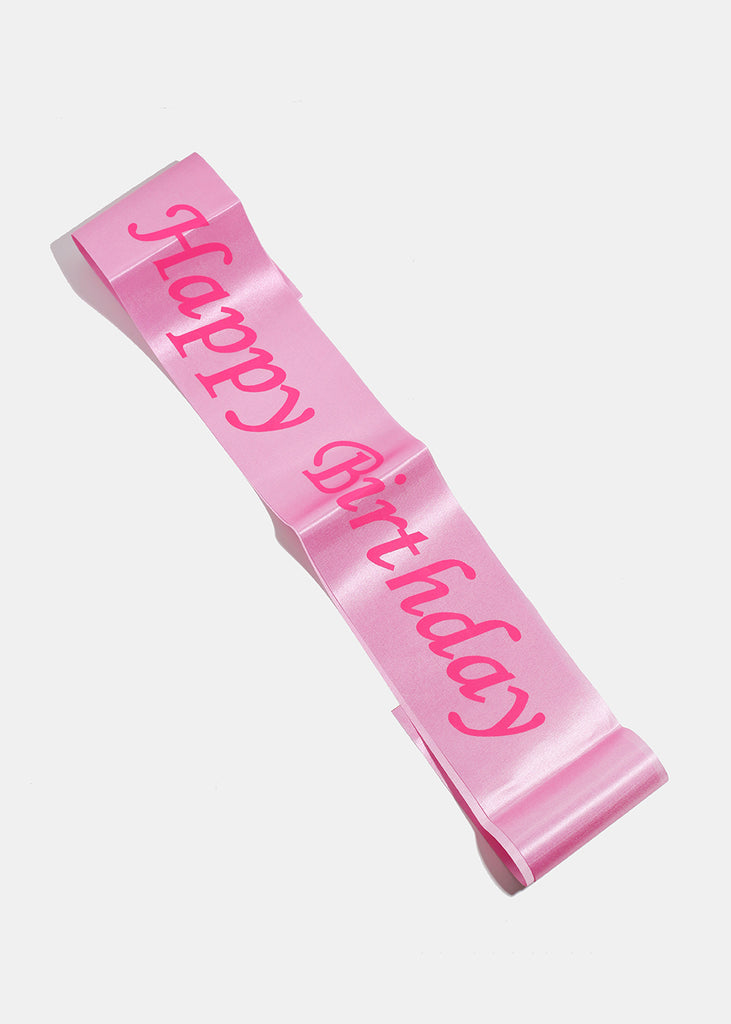 Happy Birthday Sash Pink ACCESSORIES - Shop Miss A