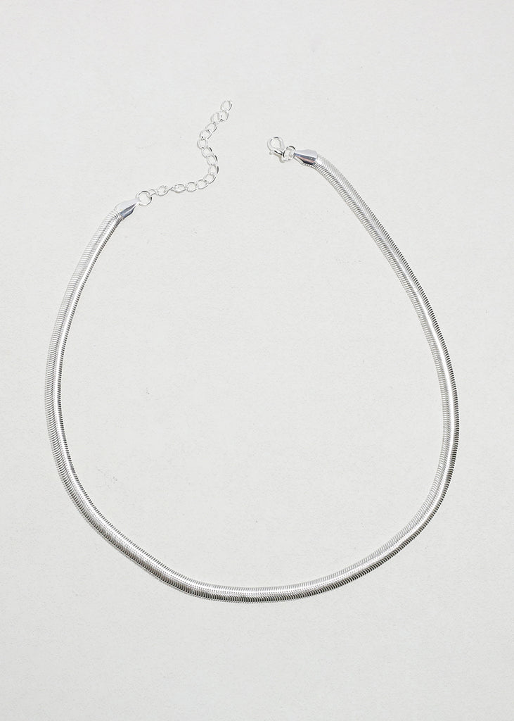 The Herringbone Necklace Silver JEWELRY - Shop Miss A