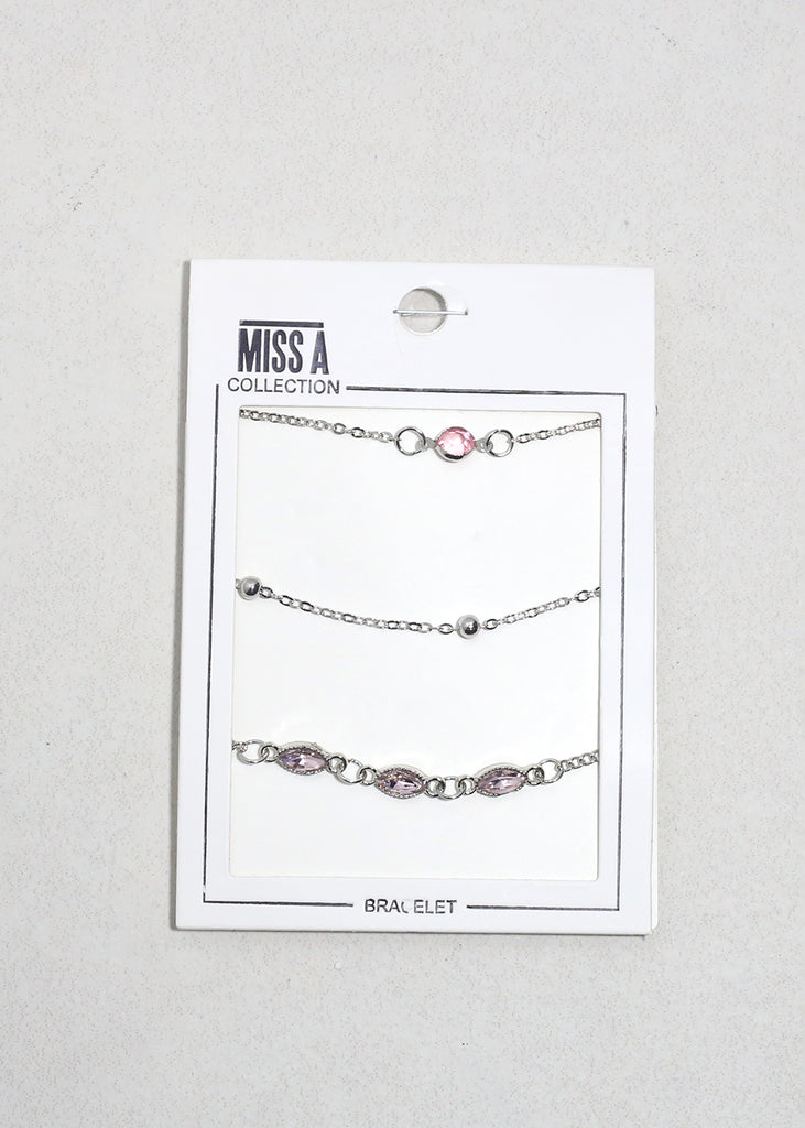 Dainty Glow Bracelet Set Silver JEWELRY - Shop Miss A