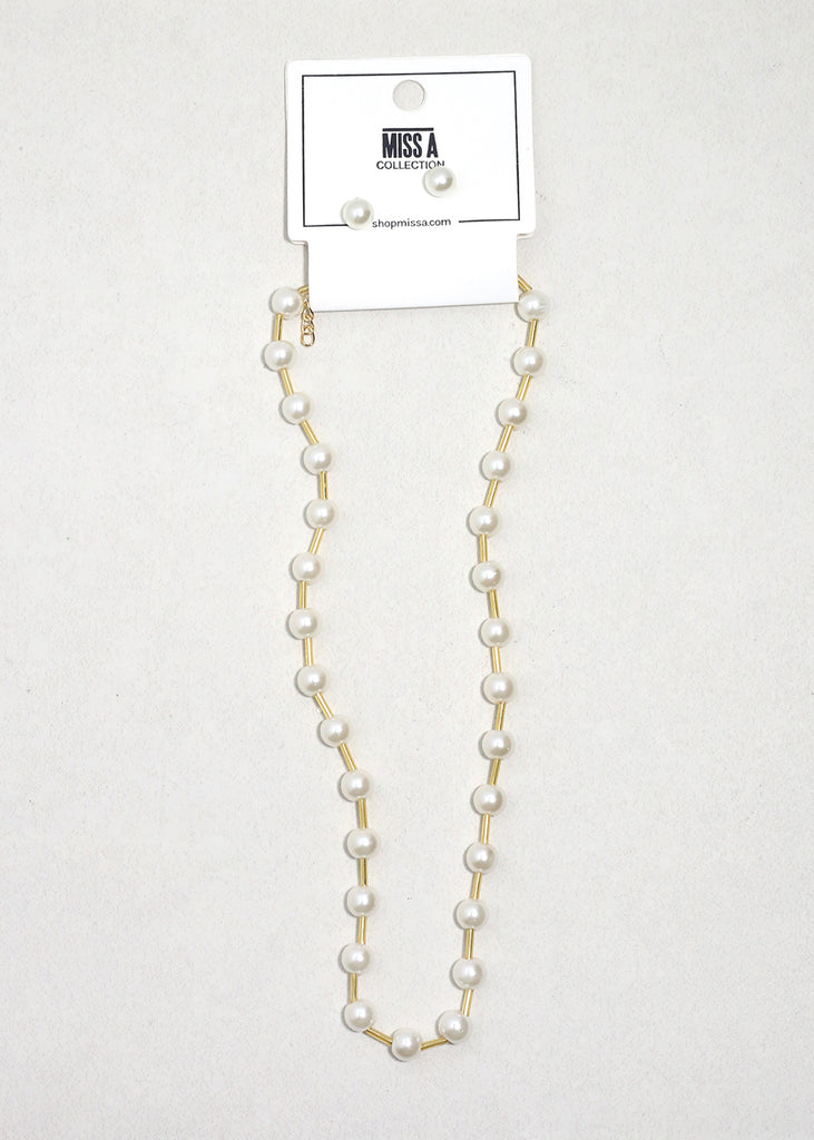 Everly Pearl Set Gold JEWELRY - Shop Miss A