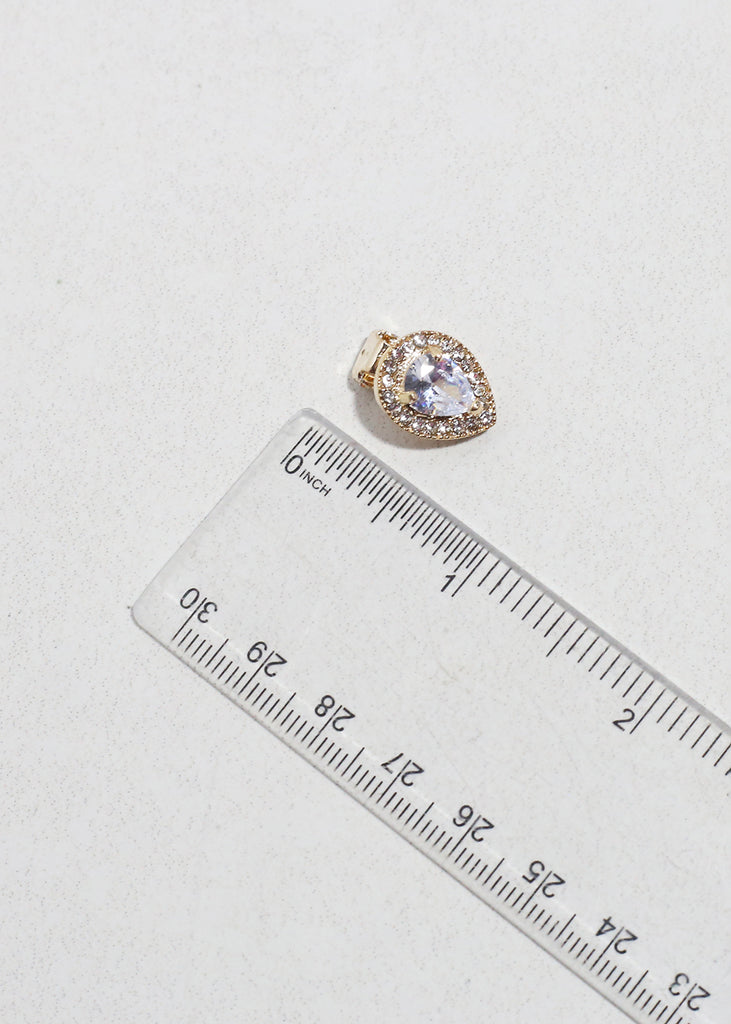 Teardrop Rhinestone Clip-On Earrings JEWELRY - Shop Miss A