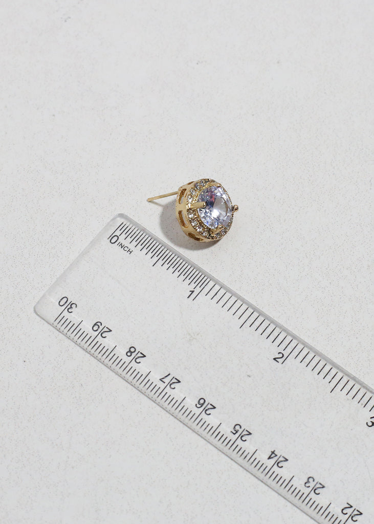 Round Halo Stud Earrings JEWELRY - Shop Miss A
