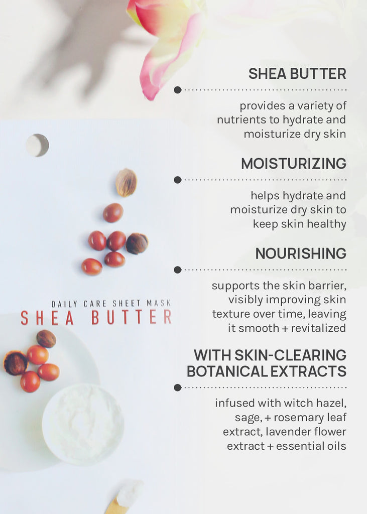 AOA Skin Shea Butter Daily Care Sheet Mask Skincare - Shop Miss A