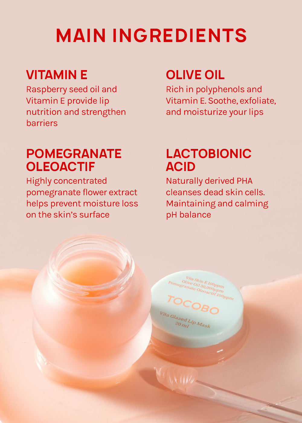 tobacco vita glazed lip mask TOCOBO Vegan Overnight Lip Sleeping Mask for Dry, Chapped Lips | PHA (Lactobionic Acid) Gentle Exfoliation 01 Chill Red 4g Best Tocobo Vita Glazed Lip Mask