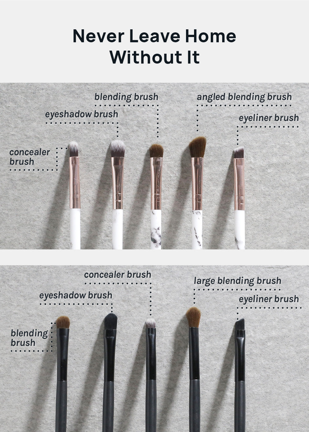 AOA 5 Piece Travel Brush Set + Case – Shop Miss A