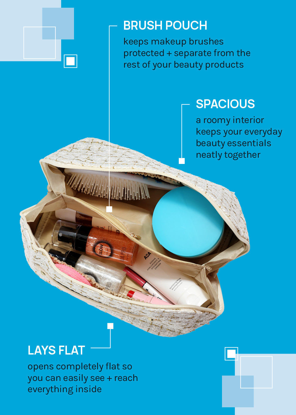 a2o Lab Travel Toiletry Bag – Bouclé
