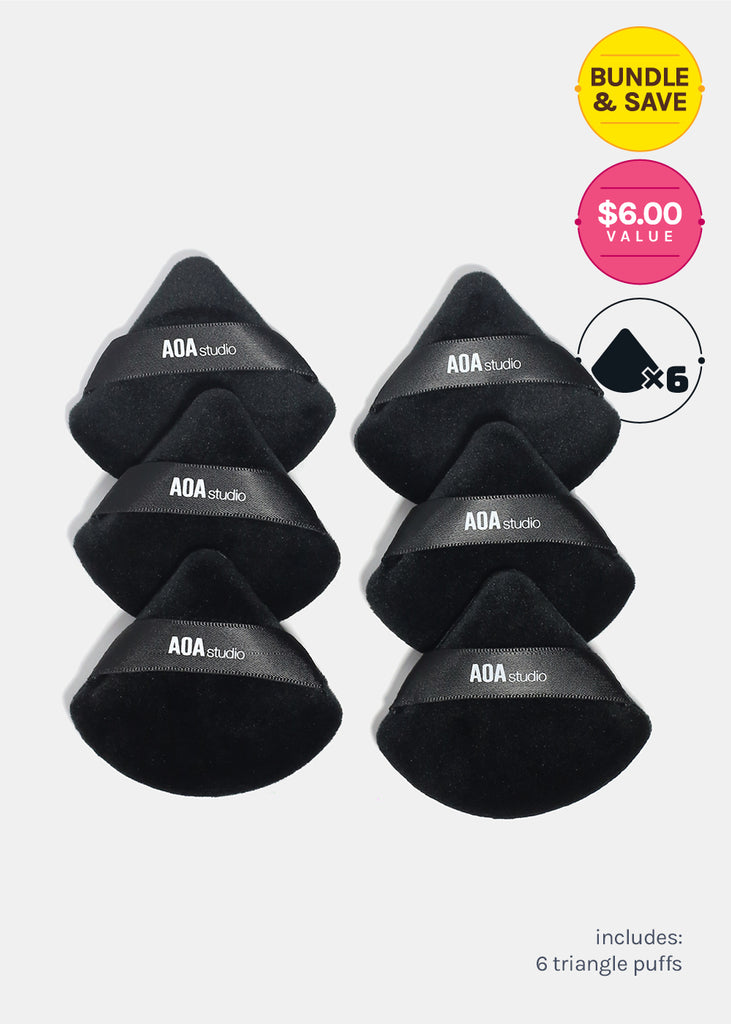 AOA Velvet Puffs - 6 Pc Triangle Set  COSMETICS - Shop Miss A