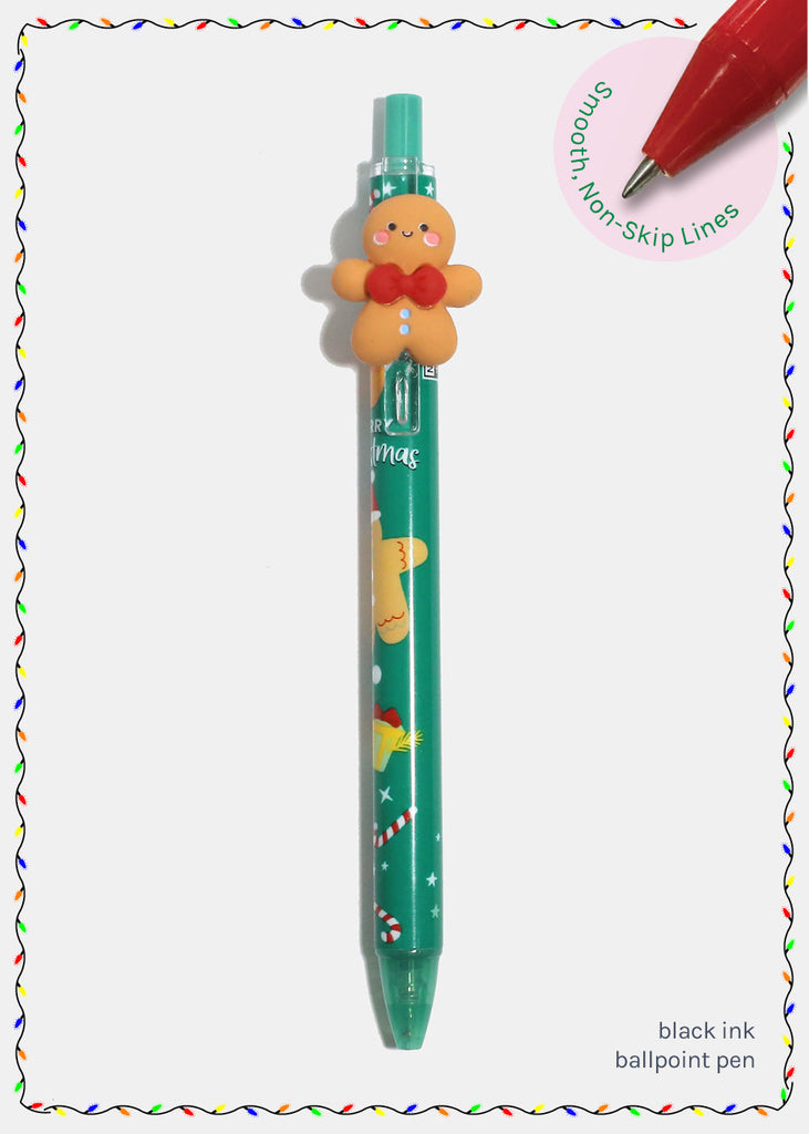 Christmas Pen - Green + Gingerbread Man  ACCESSORIES - Shop Miss A