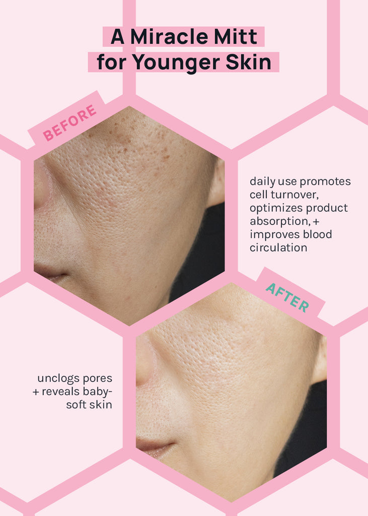 AOA Clear Skin Exfoliating Face Mitt  COSMETICS - Shop Miss A