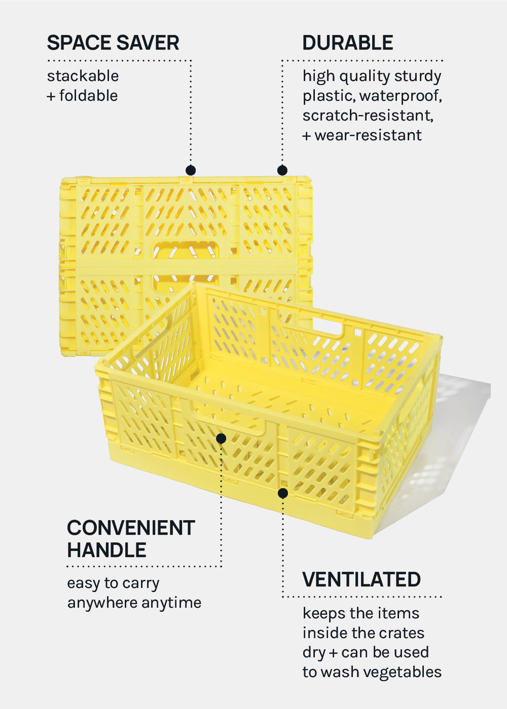 A+ Collapsible Folding Crates Large Shop Miss A