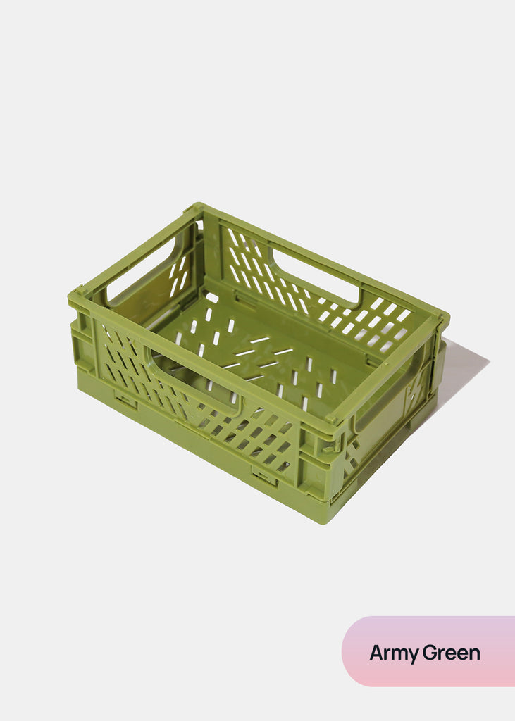 Collapsible Folding Crates- Small Army Green LIFE - Shop Miss A