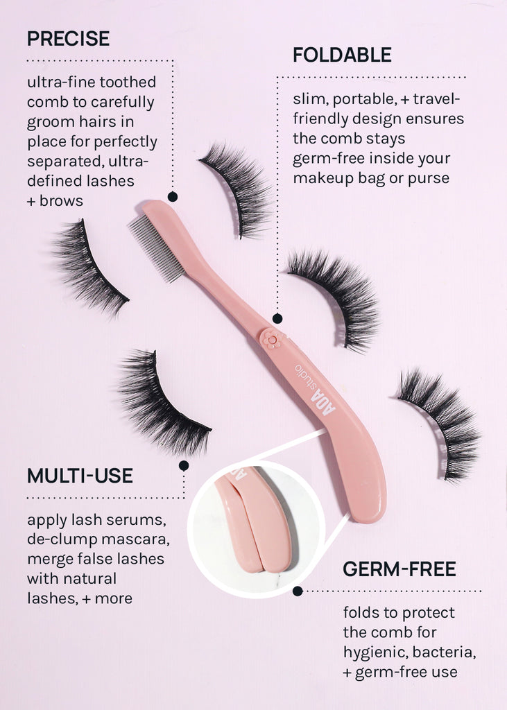 AOA Foldable Eyelash + Brow Comb  COSMETICS - Shop Miss A