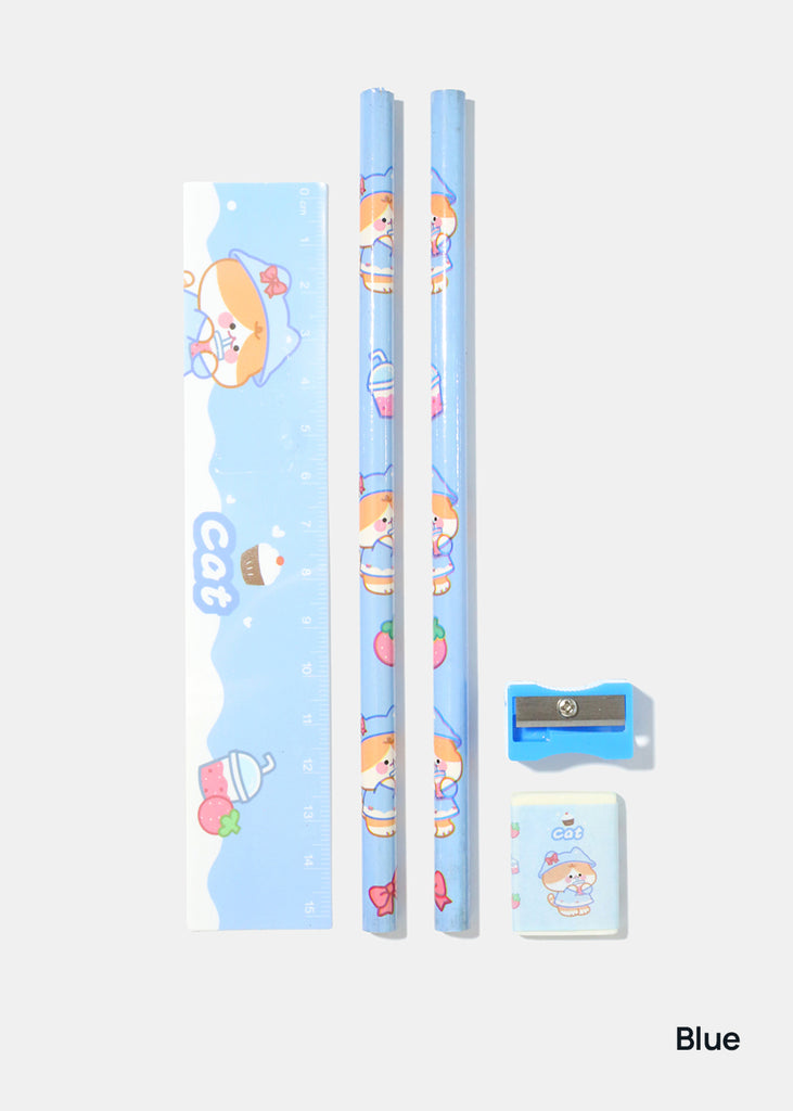Official Key Items 5-Piece Fun Pencil Set Blue ACCESSORIES - Shop Miss A