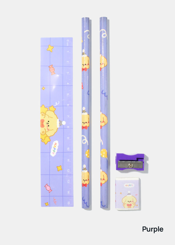Official Key Items 5-Piece Fun Pencil Set Purple ACCESSORIES - Shop Miss A