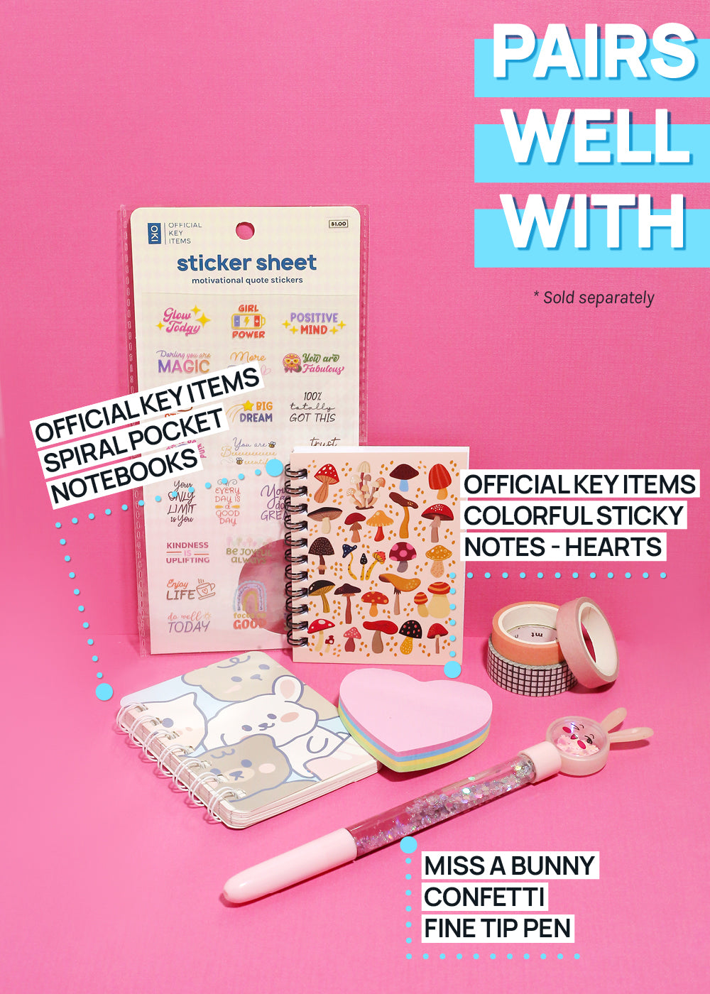 Official Key Items Sticker Sheet – Shop Miss A